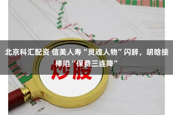 北京科汇配资 信美人寿“灵魂人物”闪辞，胡晗接棒陷“保费三连降”